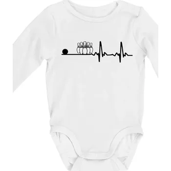 Kuželky EKG - Body kojenecké s dlouhým rukávem - Dlouhý r. do 3 měs ( Bílá )
