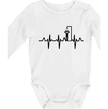 Kojenecký body EKG otužování sprcha - Body kojenecké s dlouhým rukávem - Dlouhý r. do 3 měs ( Bílá )