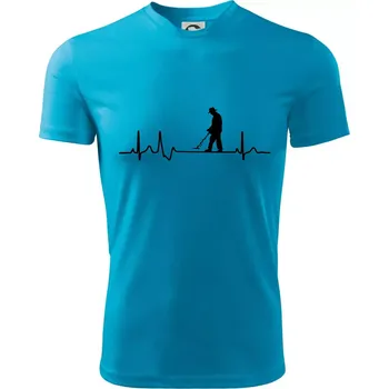 Chlapecké oblečení EKG detektor - Dětské triko sportovní (dresovina) - 122 cm/6 let ( Světlý tyrkys )