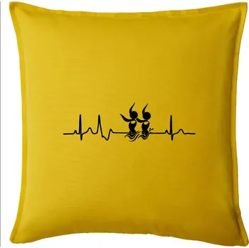 Polštář EKG synchronizované plavání - Polštář 50x50 - 50x50 - Pouze potah ( Žlutá )