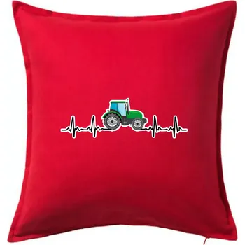 Polštář Traktor barevný ekg - Polštář 50x50 - 50x50 - Pouze potah ( Červená )