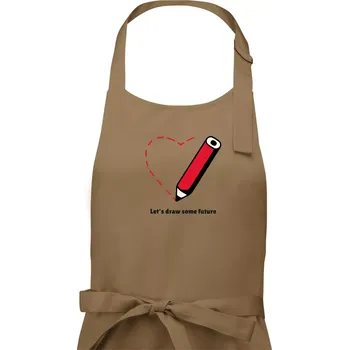 Kuchyňská zástěra Let's draw some future - Dámská zástěra na vaření - Univerzální velikost ( Cappuccino )