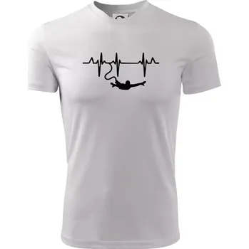 Pánská móda EKG bungee jumping - Pánské triko Fantasy sportovní (dresovina) - 3XL ( Bílá )