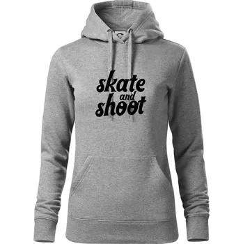 Dámská mikina Biatlon skate and shoot - Mikina dámská Cape s kapucí - L ( Tmavě šedý melír )