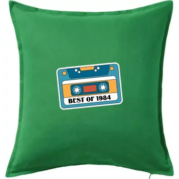 Polštář Narozeniny kazeta Best of 1984 - Polštář 50x50 - 50x50 - Pouze potah ( Středně zelená )