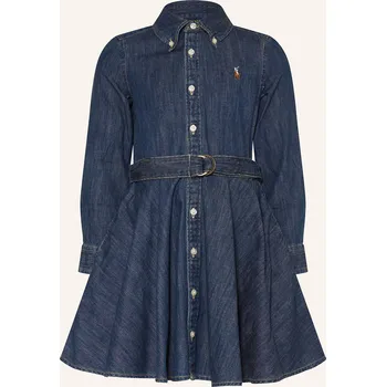 Dámské šaty Polo Ralph Lauren Dívčí Džínové Šaty, tmavě modrá, 98