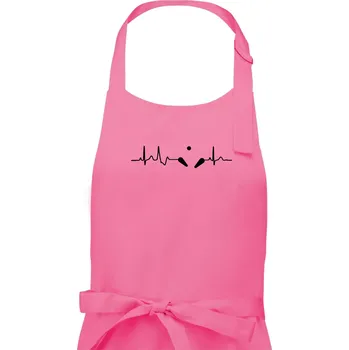Kuchyňská zástěra Pinball EKG - Dámská zástěra na vaření - Univerzální velikost ( Růžová )