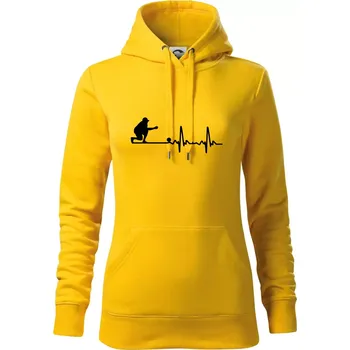 Dámská mikina EKG petanque - Mikina dámská Cape s kapucí - XL ( Žlutá )