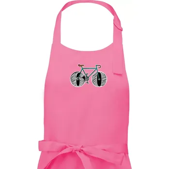 Kuchyňská zástěra Narozeniny 60 let na kole - Dámská zástěra na vaření - Univerzální velikost ( Růžová )