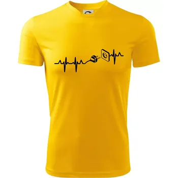 Chlapecké tričko EKG elektrikář - Dětské triko sportovní (dresovina) - 158 cm/12 let ( Žlutá )