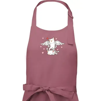 Kuchyňská zástěra Kočky Amorův šíp - Pánská zástěra na vaření - Univerzální velikost ( Starorůžová )
