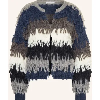 Dámský svetr Rich & Royal Dámský Úpletový Kardigan, bílá / modrá / šedá, 42