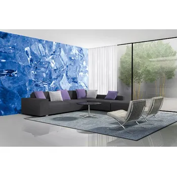 Fototapeta DIMEX | Samolepicí vliesová fototapeta na zeď Kostky ledu MA-5-3089 | 375 x 250 cm | modrá, bílá + Samolepicí vliesová fototapeta na stěnu DIMEX Kostky ledu MA53089 v rozměru 375 x 250 cm