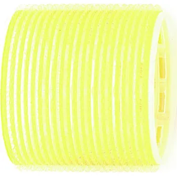 Natáčka na vlasy Sibel natáčky na suchý zip 6 ks žluté průměr 66mm