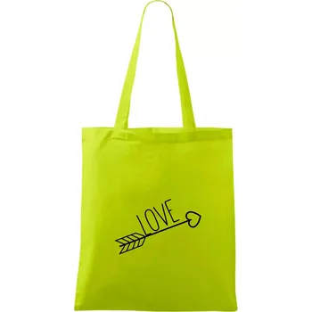 Love šíp - Taška bavlněná - 42 x 38 cm ( Limetková )