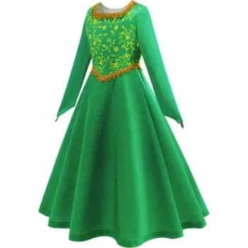 Karnevalový kostým Dívčí kostým - šaty princezny Fiony s doplňky (Shrek) Varianta: A1, Velikost: 120 (4 roky)