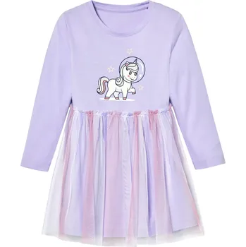 Dívčí oblečení lupilu® Dívčí šaty s tylovou sukní (lila fialová, 122/128)