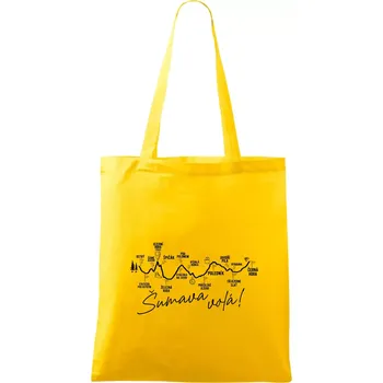 Šumava - volá! - Taška bavlněná - 42 x 38 cm ( Žlutá )