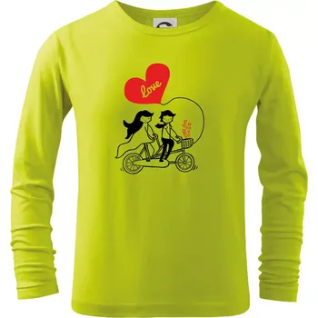 Dětská móda Kolo manželé - Triko dětské Long Sleeve - 104-110cm / 3-4 roky ( Limetková )