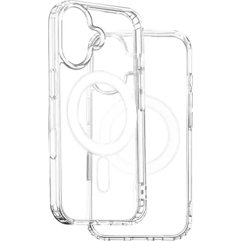 Pouzdro na mobilní telefon TFO Průhledný kryt Anti Shock 1,5 mm Mag pro iPhone 16 Plus 6,7" s velkým otvorem a knoflíkem