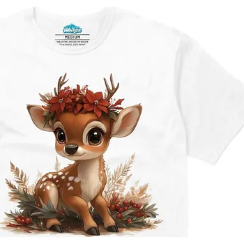 Pánské tričko Pánské tričko Vánoční koloušek (Velikost: 4XL, Barva: Bílá)