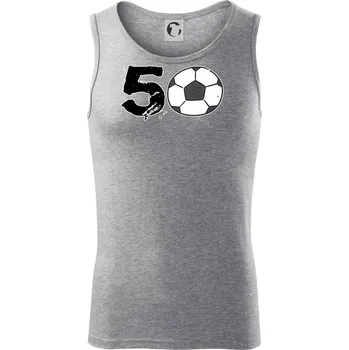 Fotbal kulaté narozeniny 50 - Tílko pánské Core - 2XL ( Tmavě šedý melír )