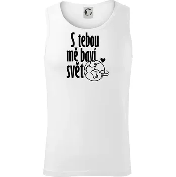 S tebou mě baví svět - Tílko pánské Core - M ( Bílá )