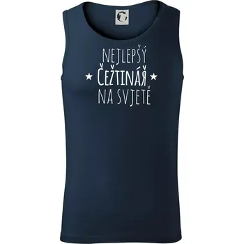 Nejlepší češtinář na světě - Tílko pánské Core - XL ( Námořní modrá (velmi tmavá - téměř černá) )