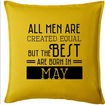 Polštář All men are created equal may - Polštář 50x50 - 50x50 - Pouze potah ( Žlutá )