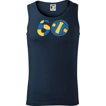 Volejbal kulaté narozeniny 60 - Tílko pánské Core - XL ( Námořní modrá (velmi tmavá - téměř černá) )