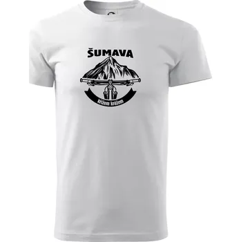 Pánské tričko Šumava křížem krážem - Triko extra velké (5-8XL) - 7XL ( Bílá )