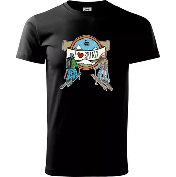 I love skialp - Triko extra velké (5-8XL) - 6XL ( Černá )