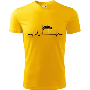 Chlapecké tričko EKG skok do výšky - Dětské triko sportovní (dresovina) - 122 cm/6 let ( Žlutá )