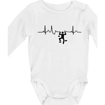 EKG lezecká stěna - Body kojenecké s dlouhým rukávem - Dlouhý r. 3-6 měs ( Bílá )