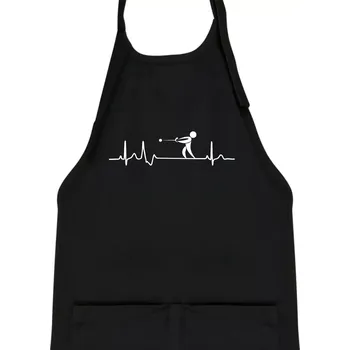 Kuchyňská zástěra EKG vrh kladivem - Dětská zástěra na vaření - Univerzální velikost ( Černá )