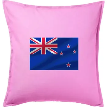 Polštář Nový Zéland fotka vlajky - Polštář 50x50 - 50x50 - Pouze potah ( Růžová )