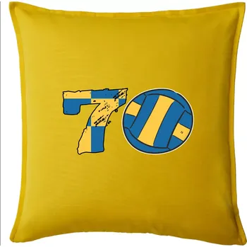 Polštář Volejbal kulaté narozeniny 70 - Polštář 50x50 - 50x50 - Pouze potah ( Žlutá )