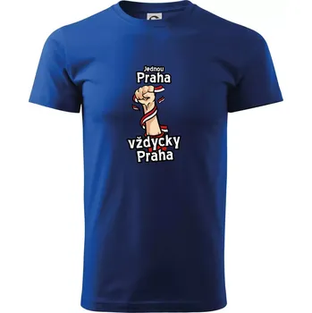 Jednou Praha vždycky Praha - Triko extra velké (5-8XL) - 8XL ( Královská modrá )