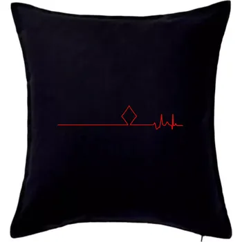 Polštář Poker EKG kule kára - Polštář 50x50 - 50x50 - Pouze potah ( Černá )