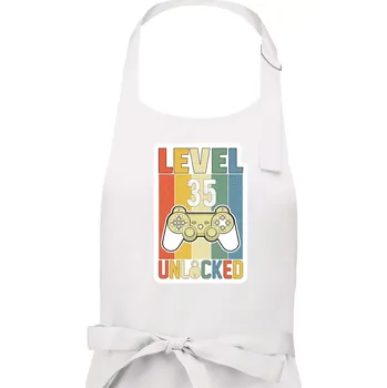 Kuchyňská zástěra Gaming narozeniny 35 - Dámská zástěra na vaření - Univerzální velikost ( Bílá )