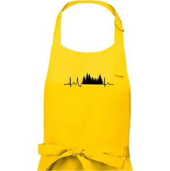 Kuchyňská zástěra EKG les - Dámská zástěra na vaření - Univerzální velikost ( Žlutá )