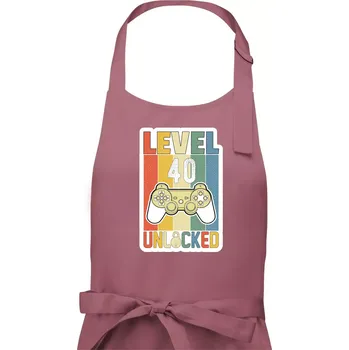 Kuchyňská zástěra Gaming narozeniny 40 - Dámská zástěra na vaření - Univerzální velikost ( Starorůžová )