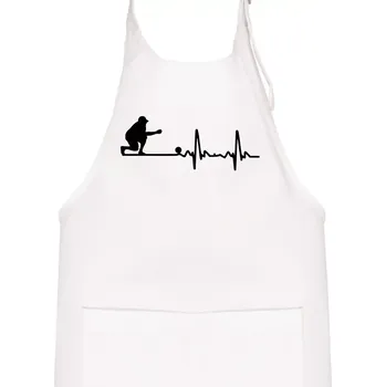 Kuchyňská zástěra EKG petanque - Dětská zástěra na vaření - Univerzální velikost ( Bílá )