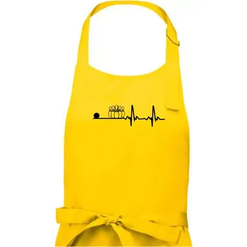 Kuchyňská zástěra Kuželky EKG - Dámská zástěra na vaření - Univerzální velikost ( Žlutá )