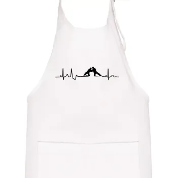 Kuchyňská zástěra Judo Ekg - Dětská zástěra na vaření - Univerzální velikost ( Bílá )