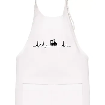 Kuchyňská zástěra Ekg lokomotiva - Dětská zástěra na vaření - Univerzální velikost ( Bílá )