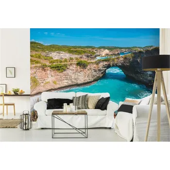 Fototapeta DIMEX | Samolepicí vliesová fototapeta na zeď Bali, Indonésie MA-5-3145 | 375 x 250 cm | zelená, modrá, šedá + Samolepicí vliesová fototapeta na stěnu DIMEX Bali, Indonésie MA53145 v rozměru 375 x 250 cm