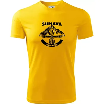 Pánské tričko Šumava křížem krážem - Pánské triko Fantasy sportovní (dresovina) - M ( Žlutá )