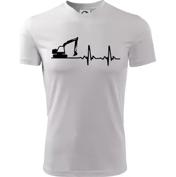 Chlapecké oblečení EKG bagr - Dětské triko sportovní (dresovina) - 134 cm/8 let ( Bílá )