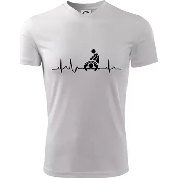 Chlapecké tričko EKG masáž - Dětské triko sportovní (dresovina) - 122 cm/6 let ( Bílá )